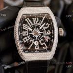Faux Franck Muller Vanguard v45 Iced Watches Black Dial